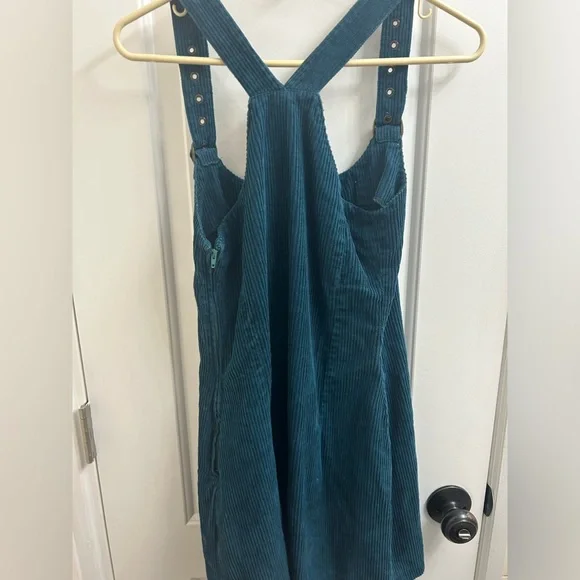 Blue mini dress with small flower detail - Picture 3 of 4